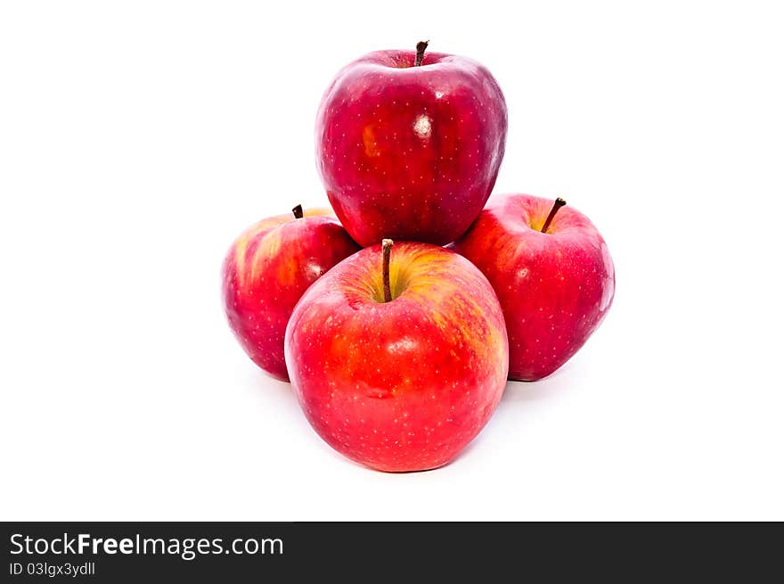 Red apple. Fruit on a white background.