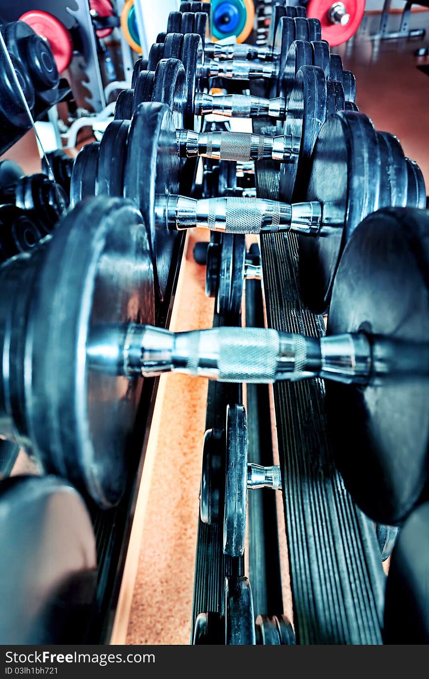 Shot of a weight training equipment.