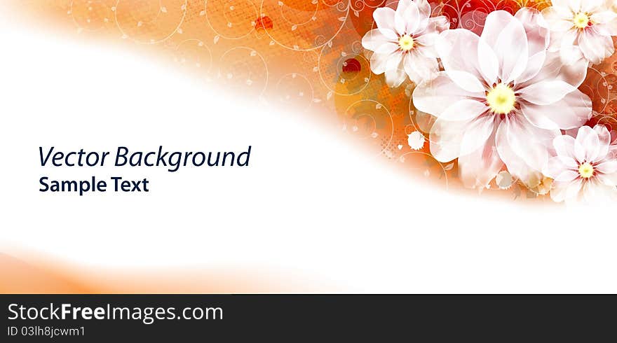 Flower background with place for text