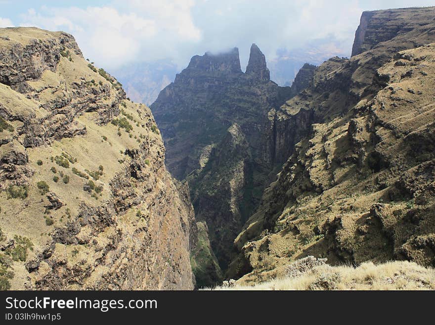 Simien mountains in north ethiopia, africa. Simien mountains in north ethiopia, africa