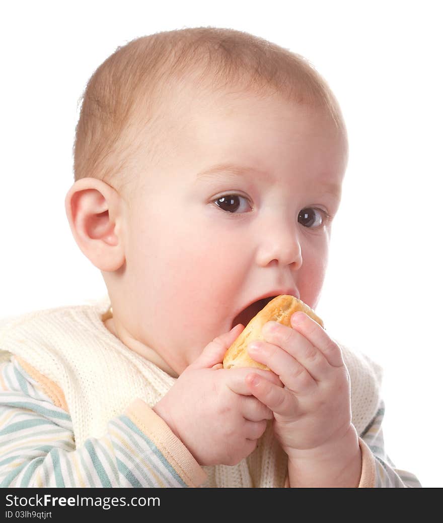 Bright closeup potrait of baby