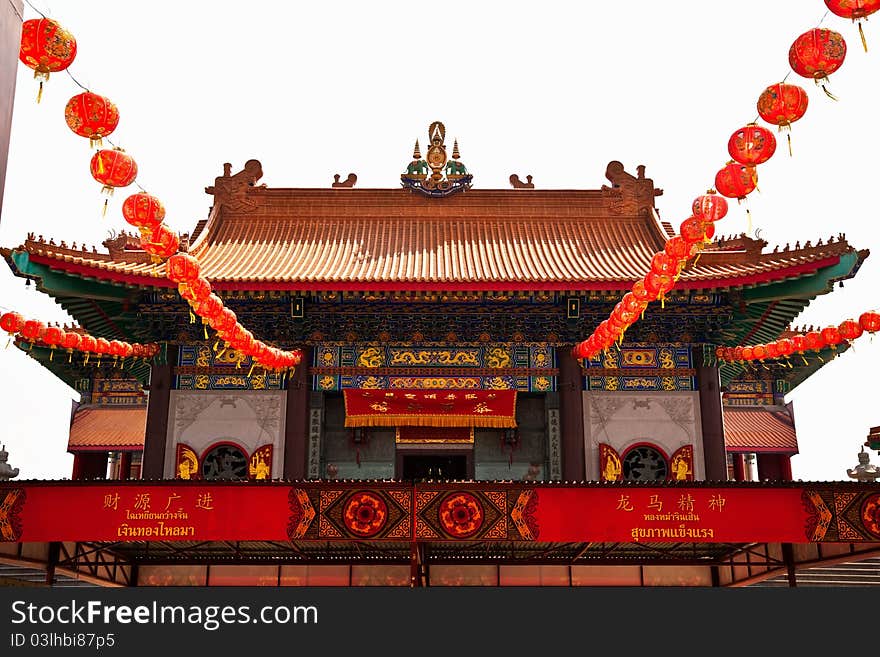 Chinese temple building