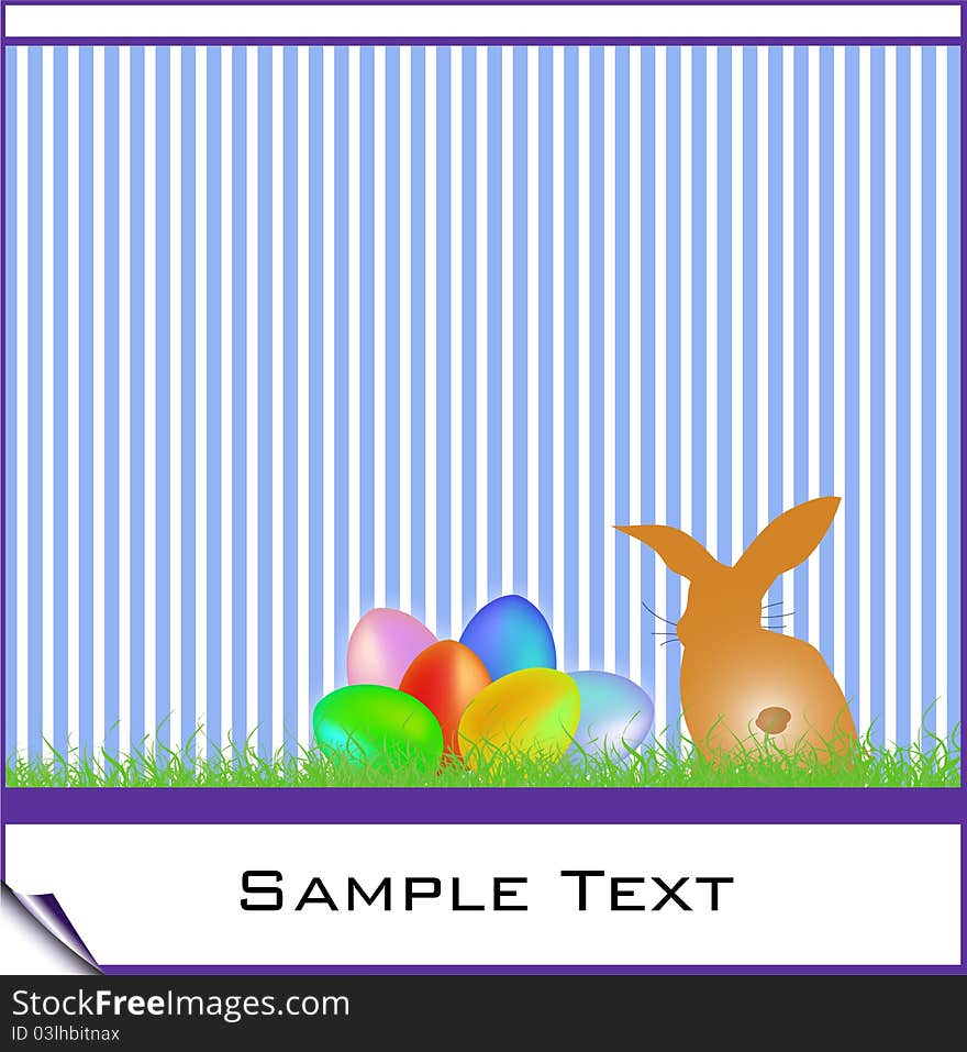 Easter eggs card  with place for text. Easter eggs card  with place for text