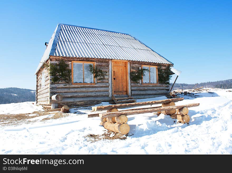 Wooden hut