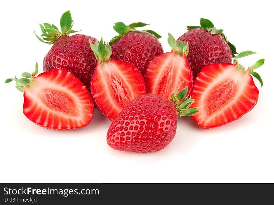 Strawberries Isolated On White Background