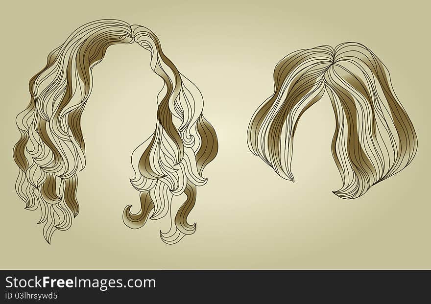 Set of hair styling for woman (from my big Hair styling series)