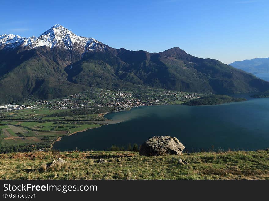 Panorama on the Como Lake - Montemezzo