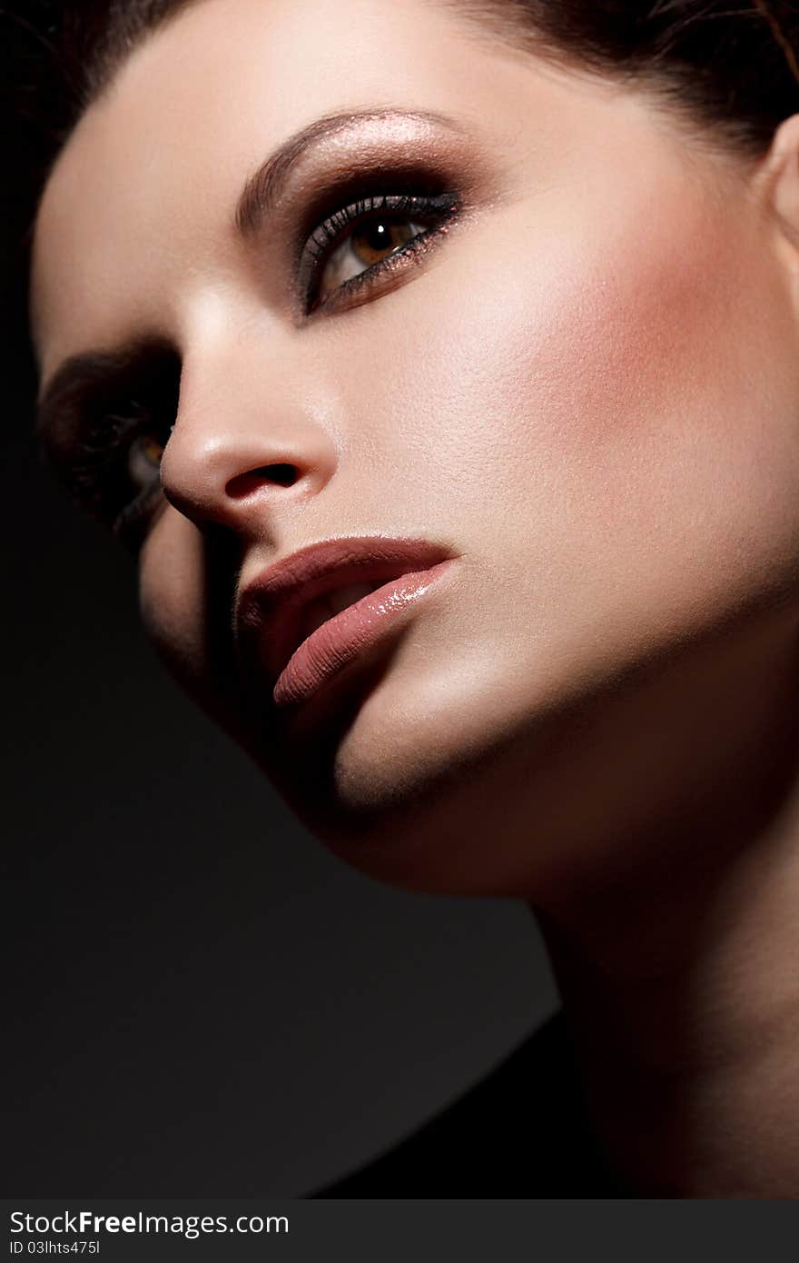 Close-up portrait of caucasian young woman. Close-up portrait of caucasian young woman