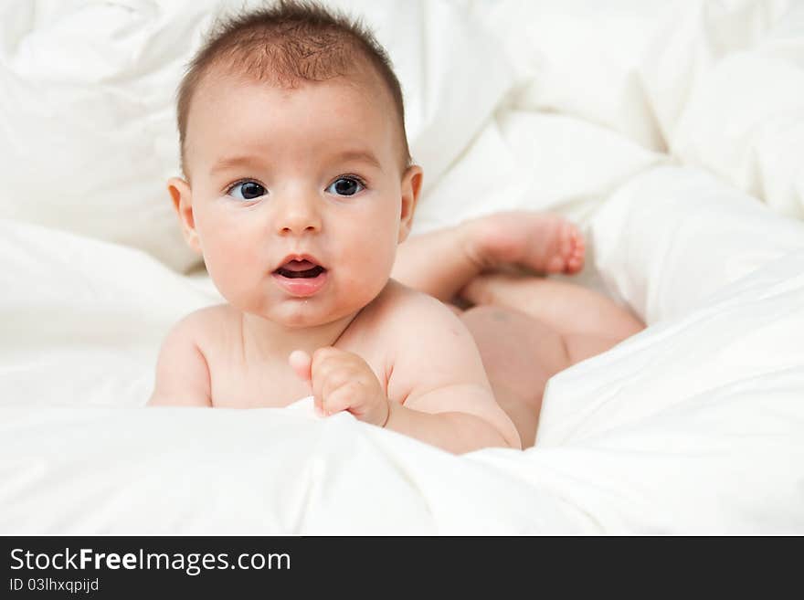 Closeup portrait of adorable little baby boy. Closeup portrait of adorable little baby boy