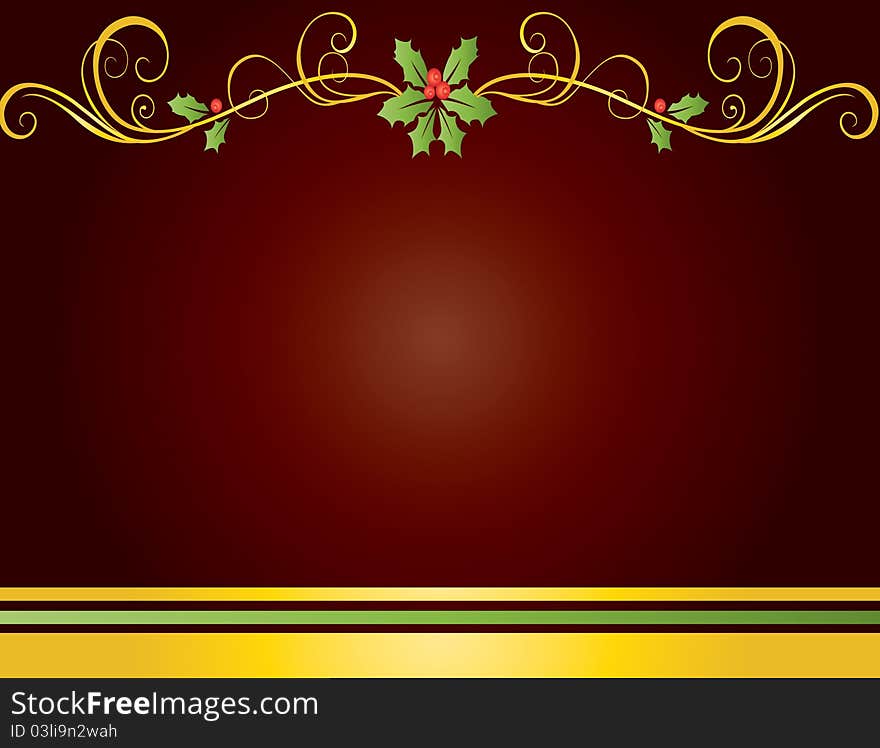 Christmas Card Gift Background  Illustration