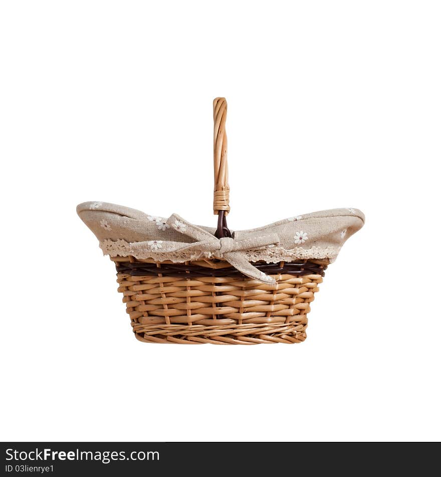 Wintage willow basket with cute bow