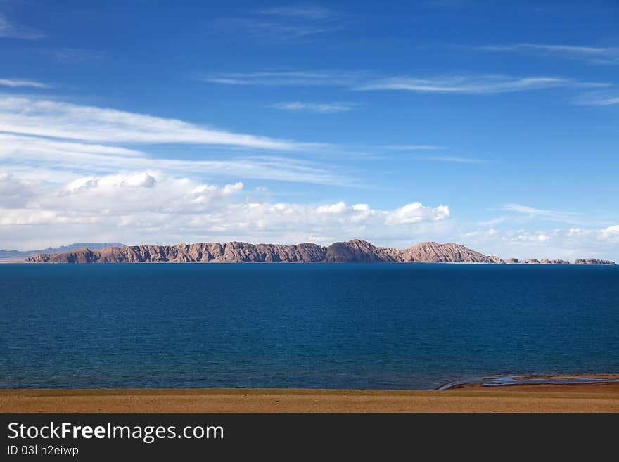 Beautiful Plateau Lake under blue sky. Beautiful Plateau Lake under blue sky