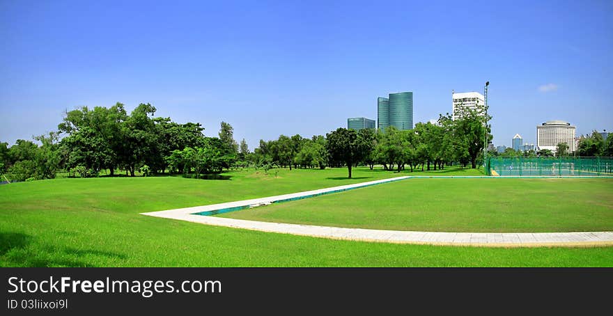 Park Beautiful in bangkok panorama