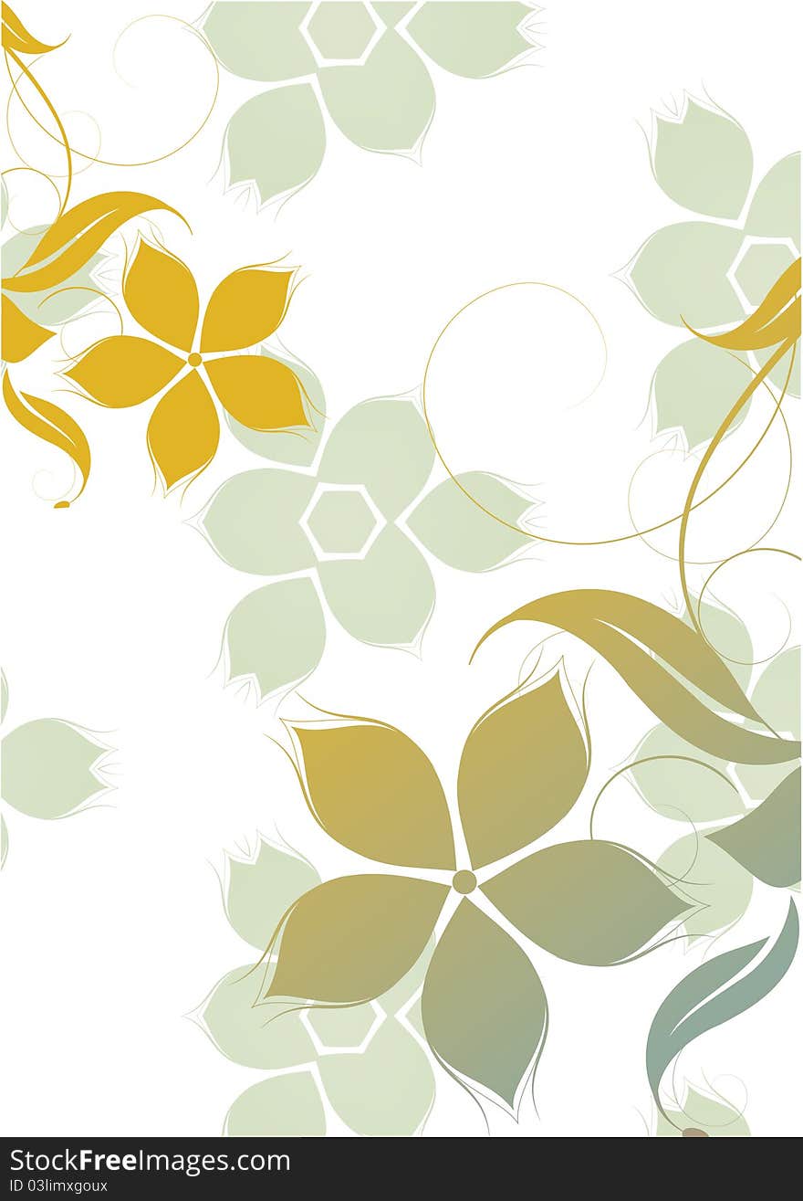 Abstract flowers background with place for your text