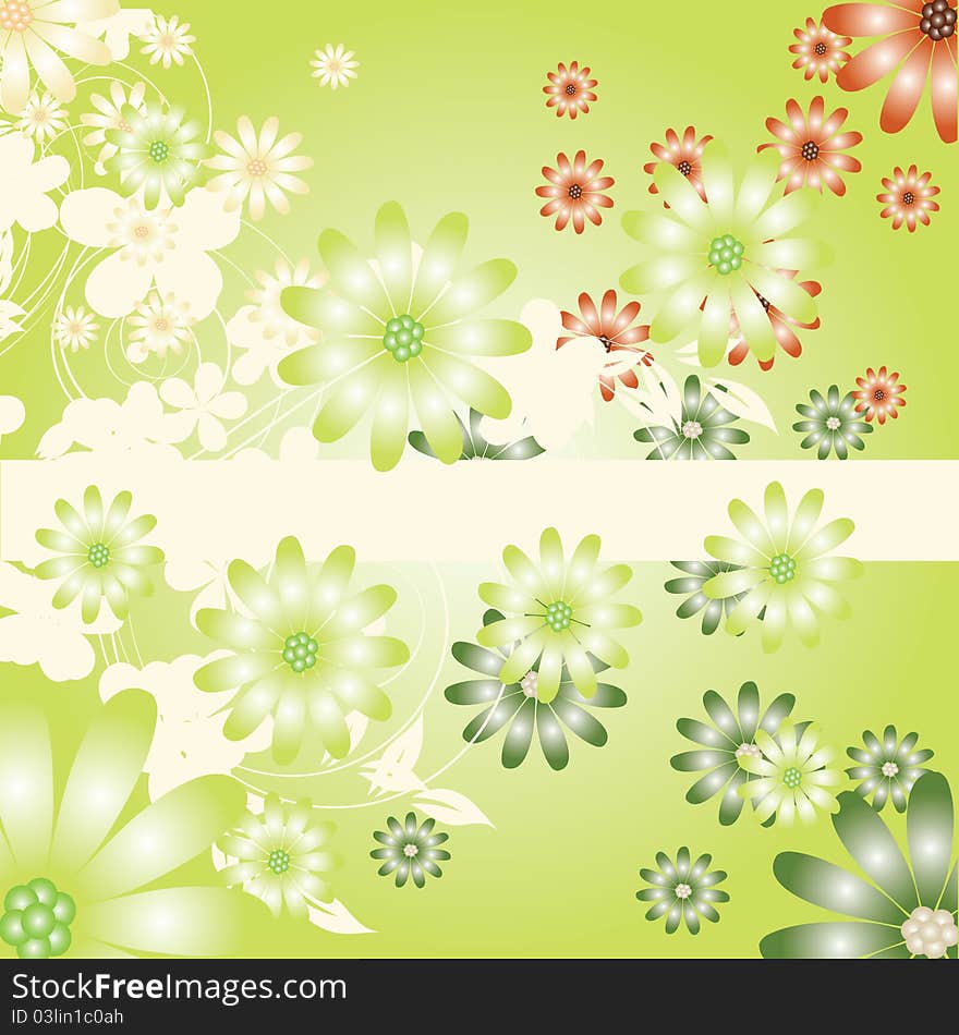 Abstract flowers background with place for your text