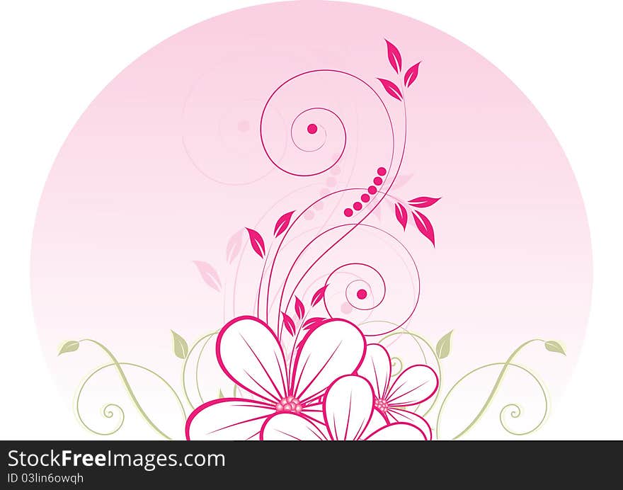 Abstract flowers background with place for your text