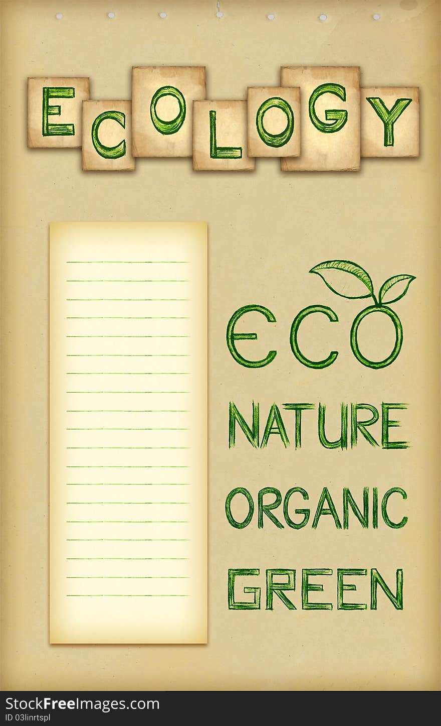 Eco wallpaper. Background with text