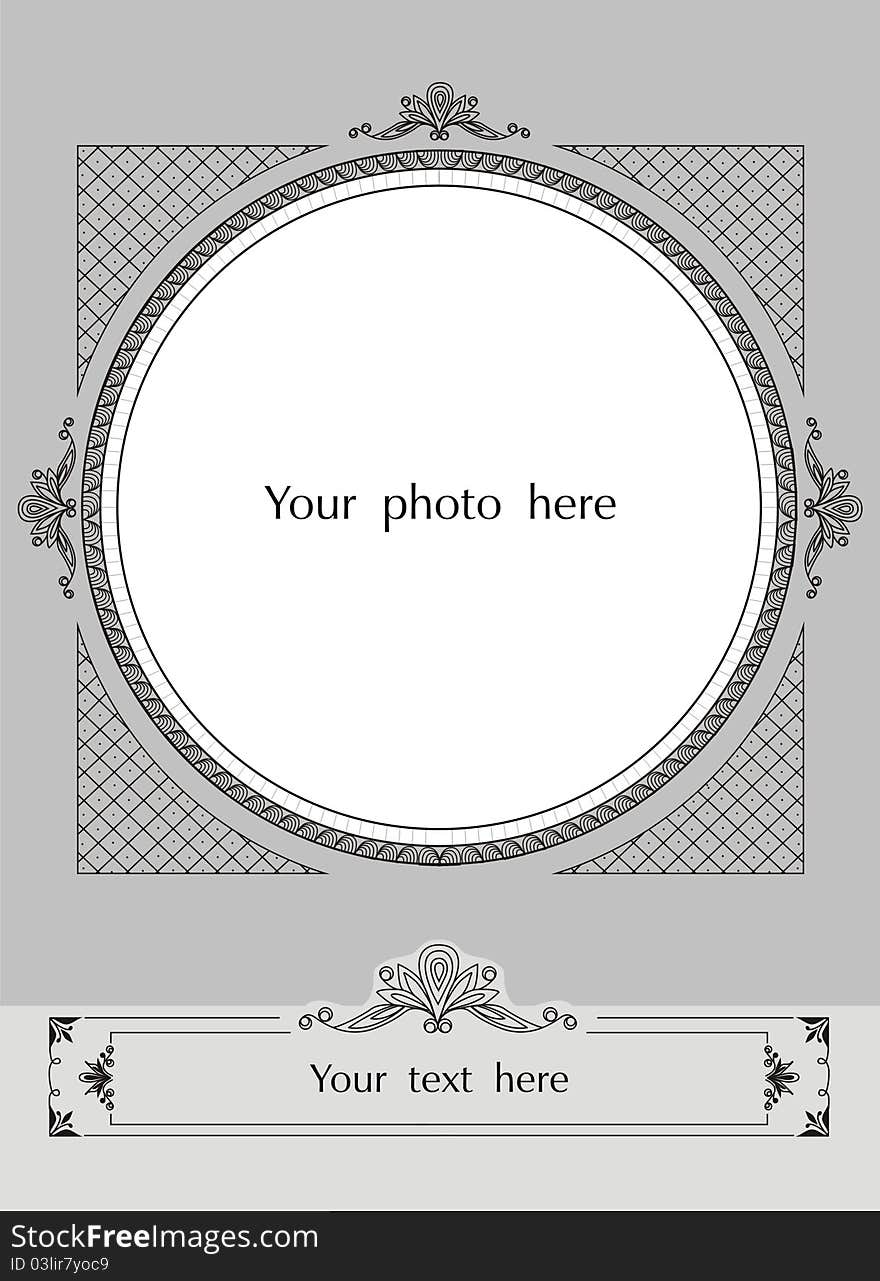 Vector decorative frame