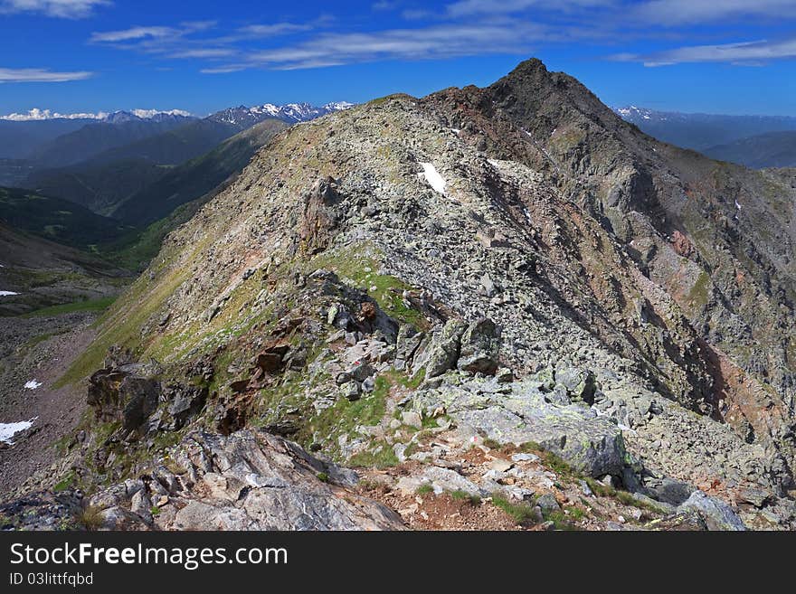 Varadega Peak at 2634 meters on the sea-level during summer