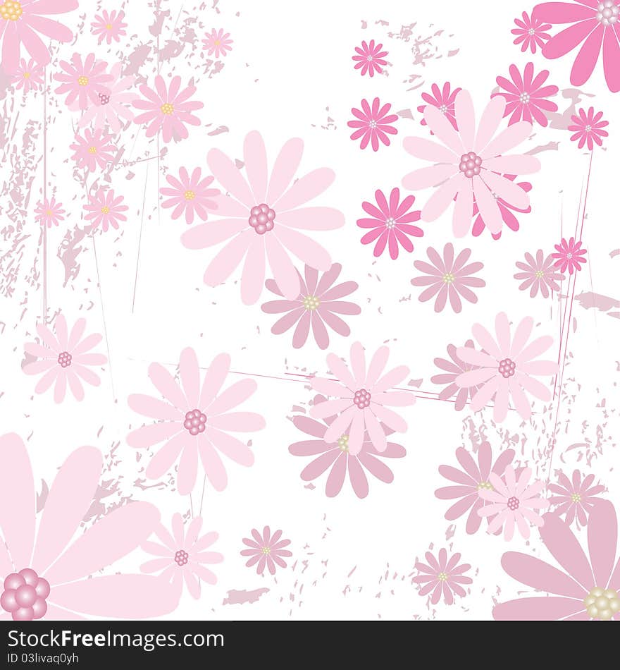 Abstract flowers background with place for your text