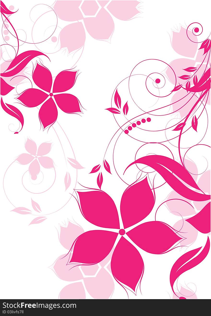 Abstract flowers background with place for your text