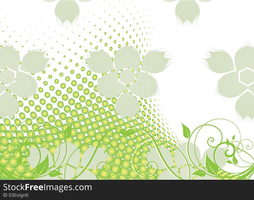 Abstract flowers background with place for your text