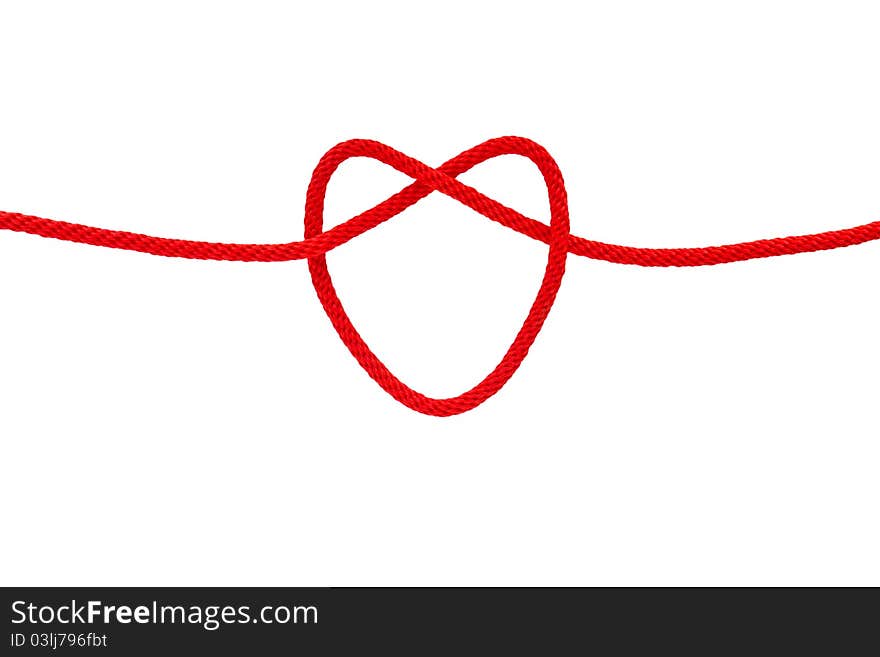 Heart Shape From Red Rope