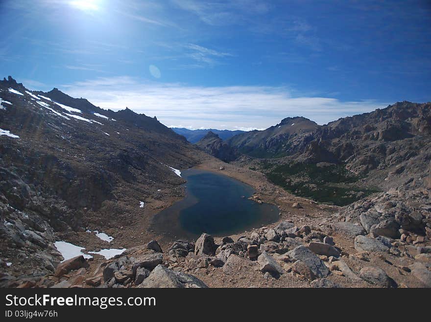 Black Lake In The Mountains