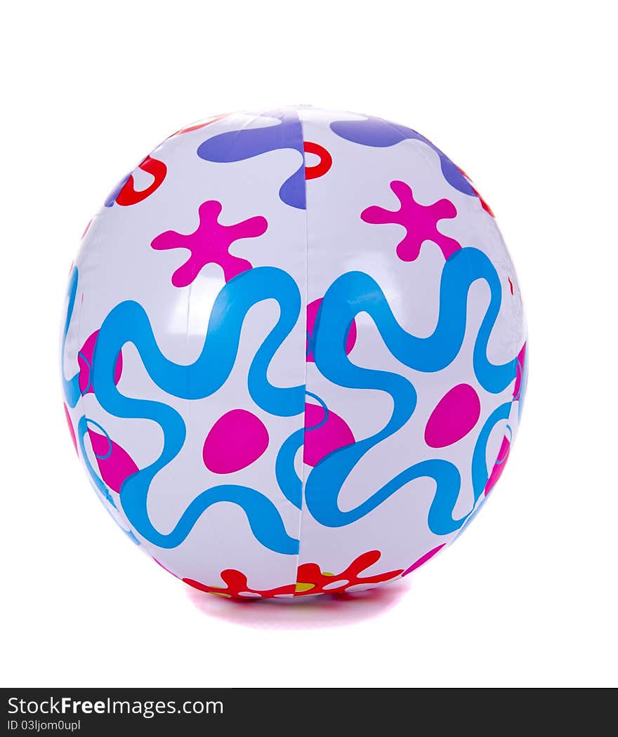 A colorful summer beachball