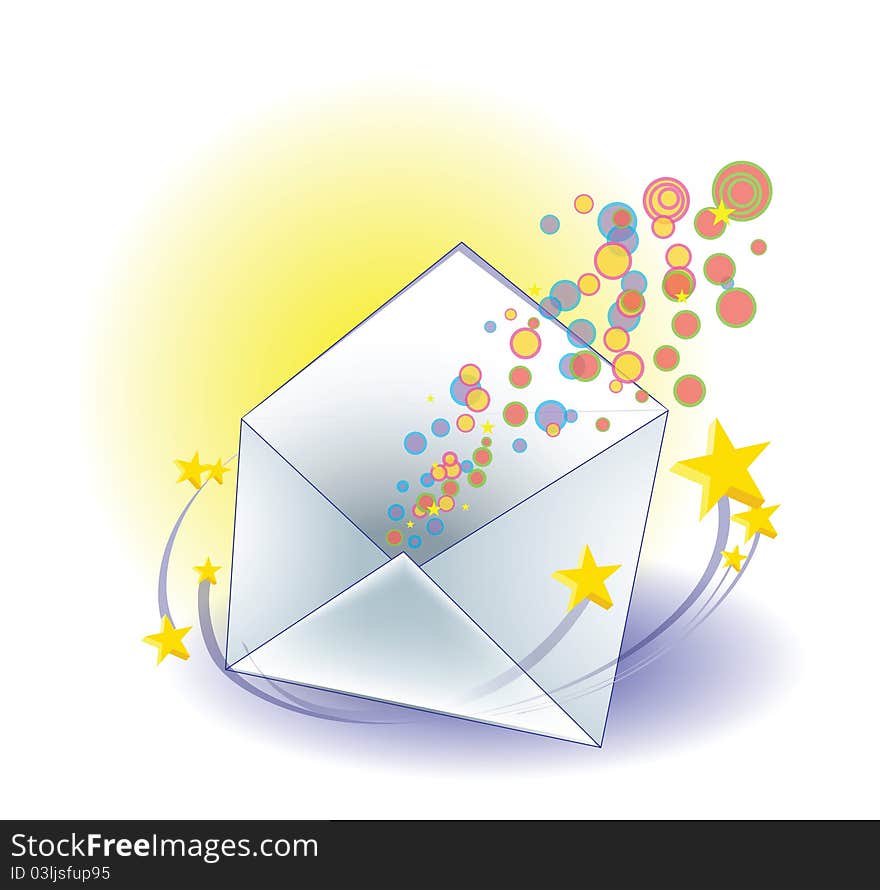 Open envelope with the letter