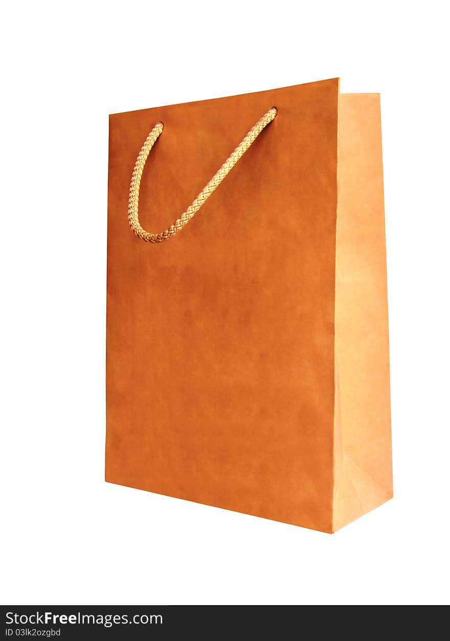 Brown bag for shopping at stores carry. Brown bag for shopping at stores carry