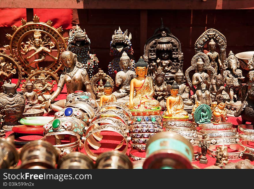 The great Buddhist tample of Swayambhunath, west Katmandu. The great Buddhist tample of Swayambhunath, west Katmandu