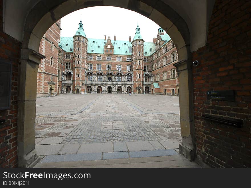 View on the enormous Frederiksborg palace, one of the homes of the Danish royal family. View on the enormous Frederiksborg palace, one of the homes of the Danish royal family