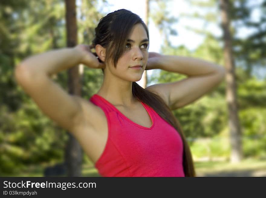 Young woman runner