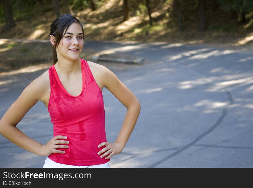 Young woman runner