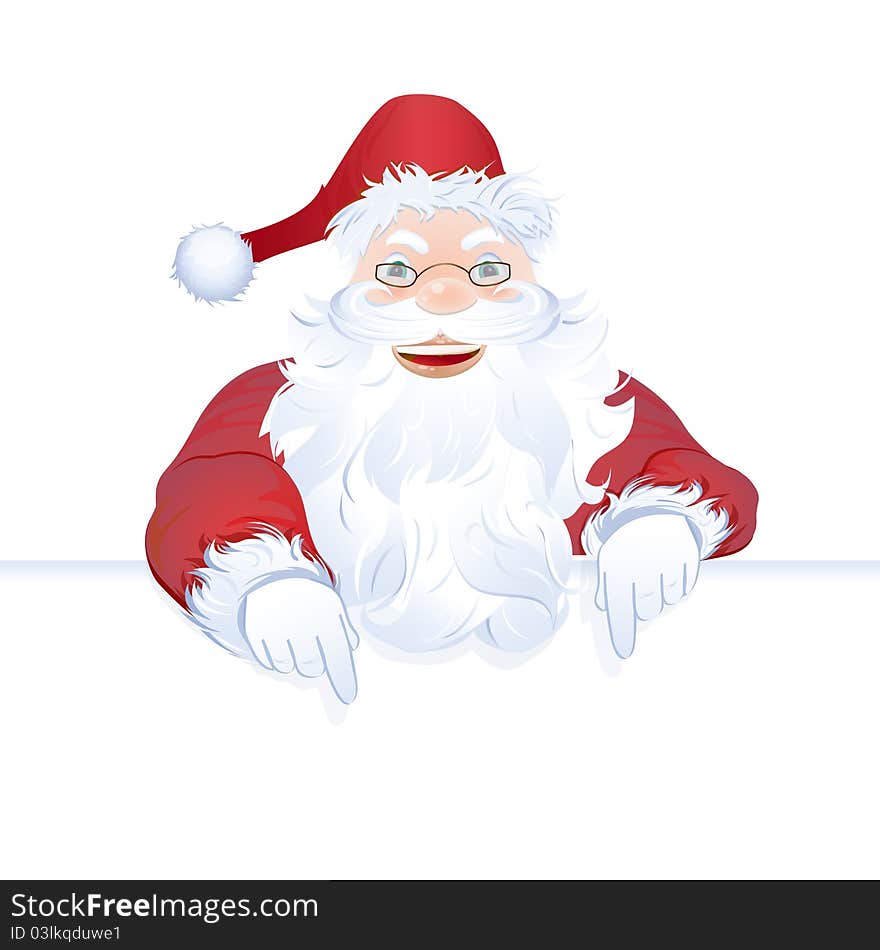 Illustration of a happy santa