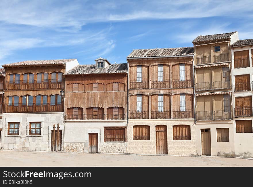 Viewpoints around an old wooden bullring. Viewpoints around an old wooden bullring