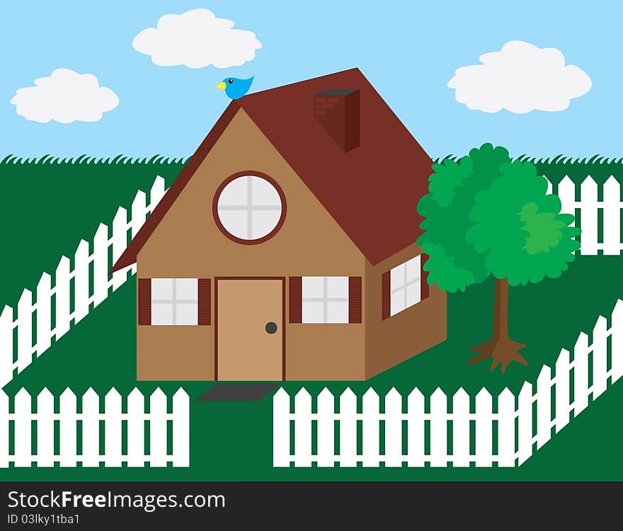 House with picket fence