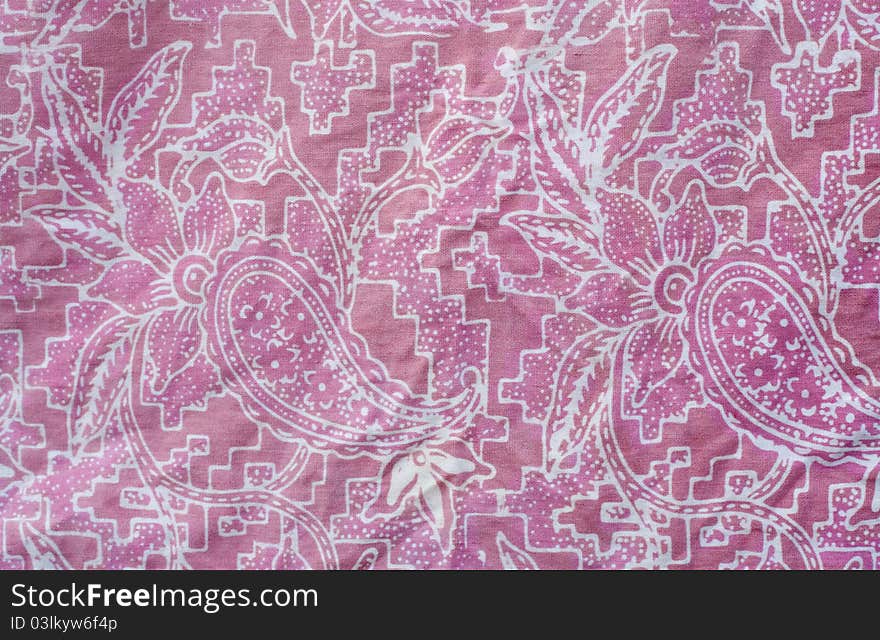 Details of Batik design in Thailand