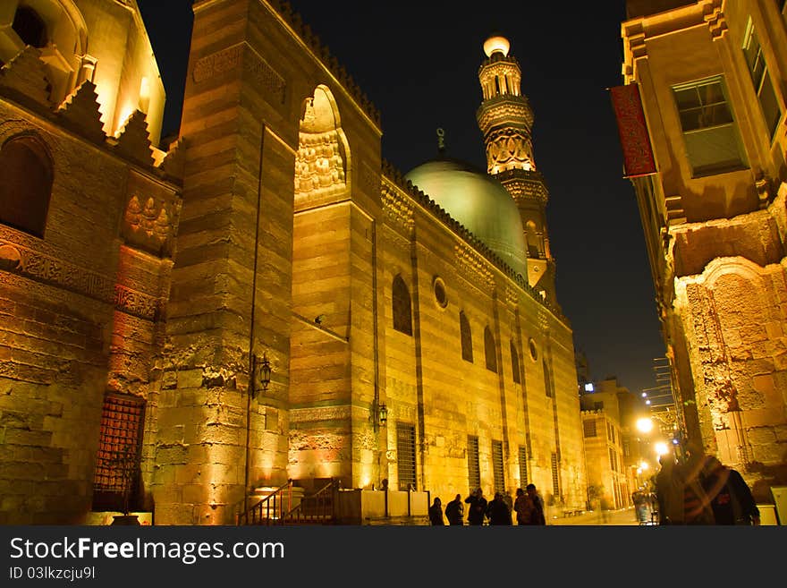 Architecture of the Moez Street in Cairo, Egypt. Architecture of the Moez Street in Cairo, Egypt