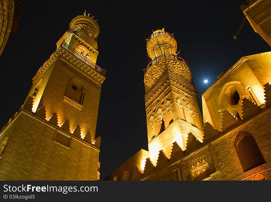 Architecture of the Moez Street in Cairo, Egypt. Architecture of the Moez Street in Cairo, Egypt