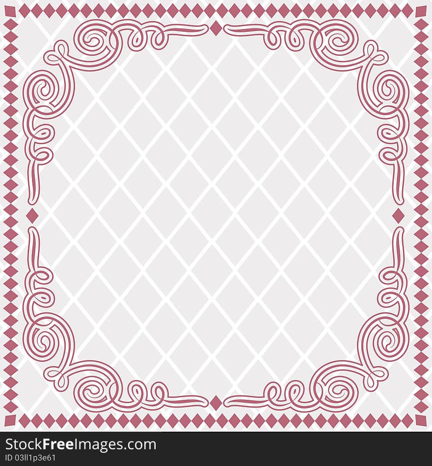 Decorative frame background diamond shapes and calligraphy surround. Decorative frame background diamond shapes and calligraphy surround