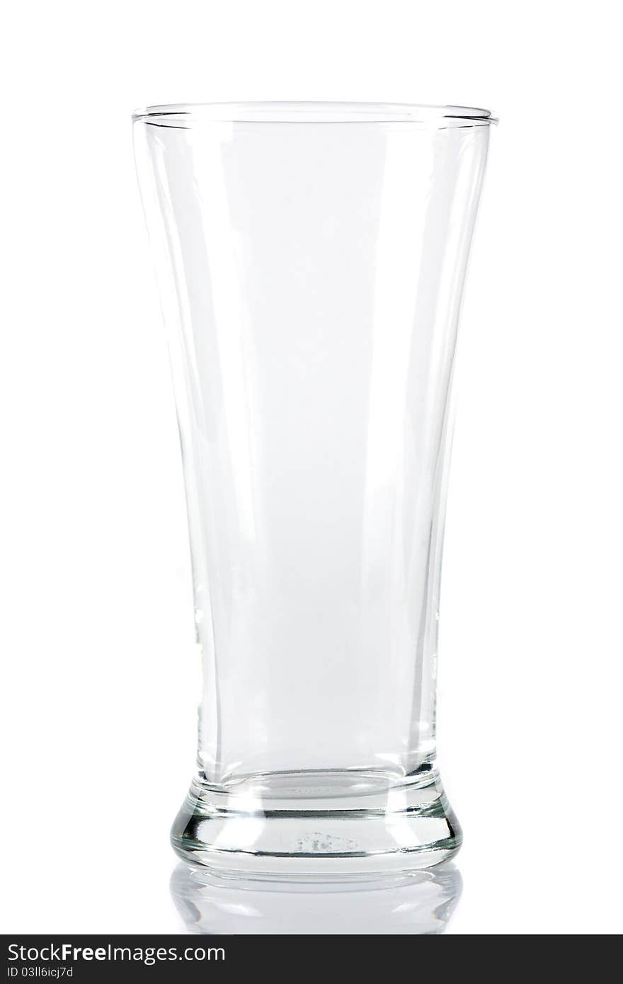 Glass tumbler, isolated on a white background