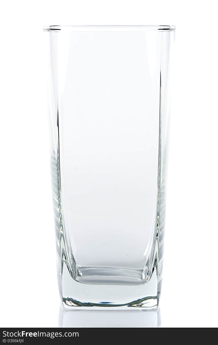 Glass tumbler, isolated on a white background