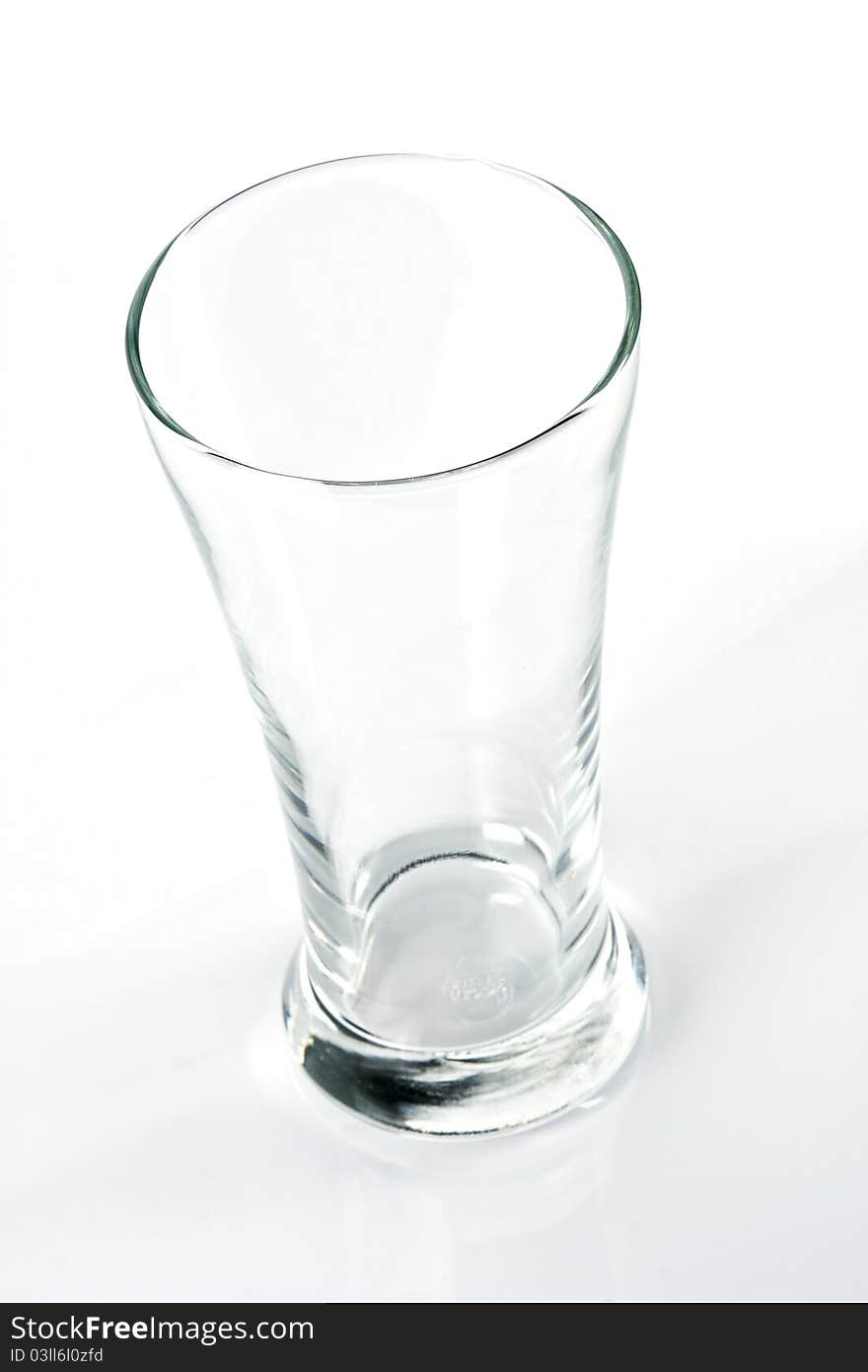 Glass tumbler, isolated on a white background