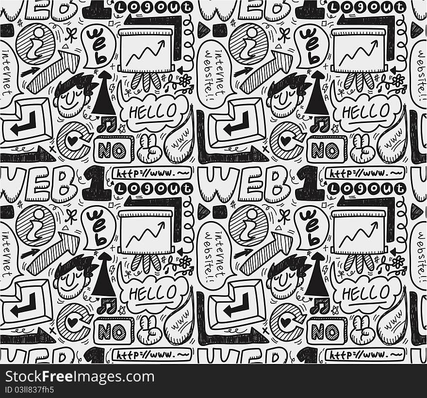 Seamless web pattern, drawing