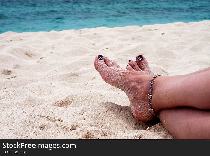 Relaxing on the beach