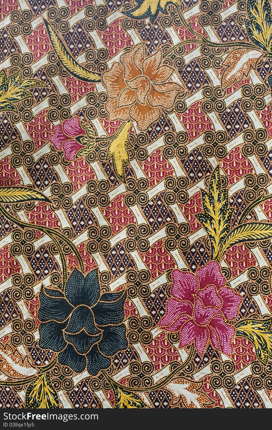 Details of batik design in Thailand