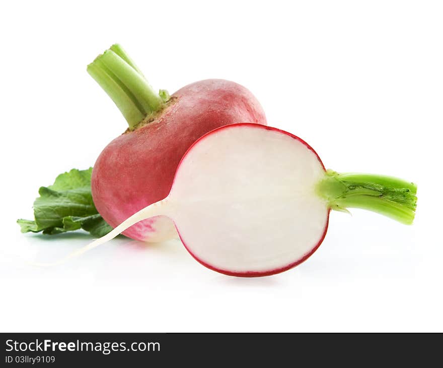 Fresh radishes isolated