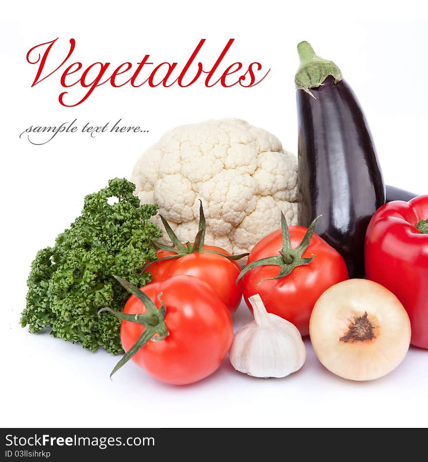 Fresh vegetables isoladed